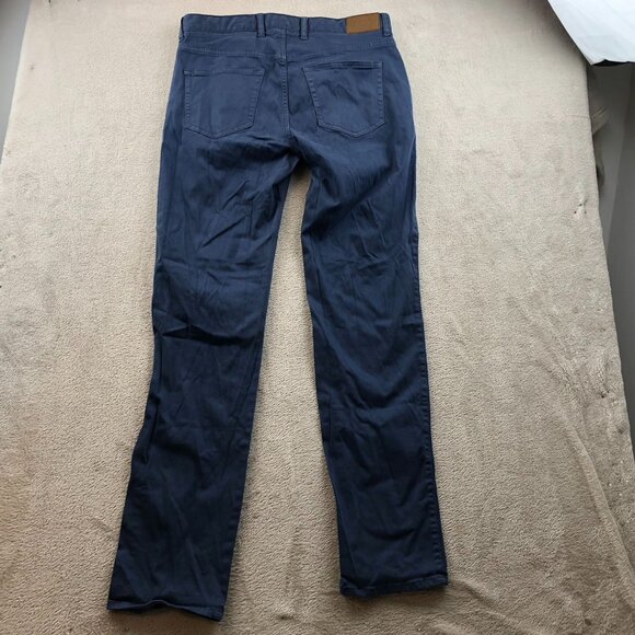 Peter Millar Mens Five-Pocket Pants Size 32 Slim Straight Leg Casual Classic Nav - Picture 15 of 15